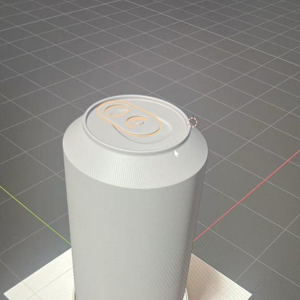 The assembled can top is shown on the full body.